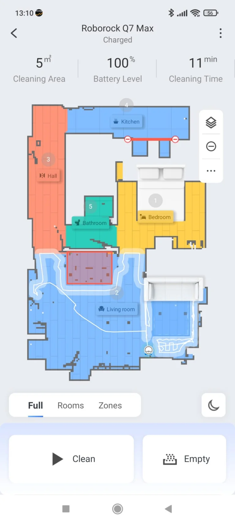 Prueba 7 del aspirador autovaciable Roborock Q28 Max+