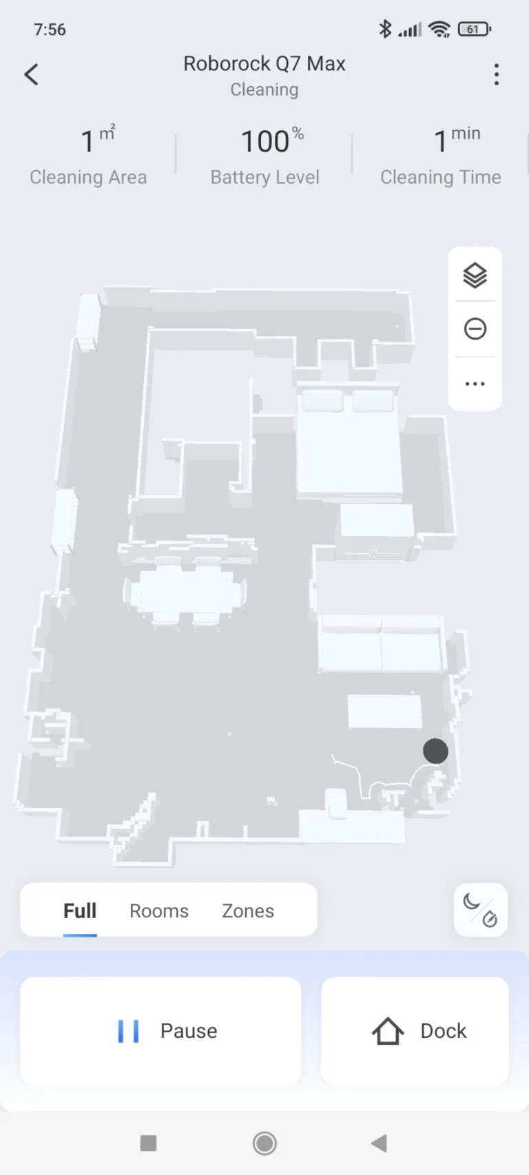 Prueba 7 del aspirador autovaciable Roborock Q67 Max+