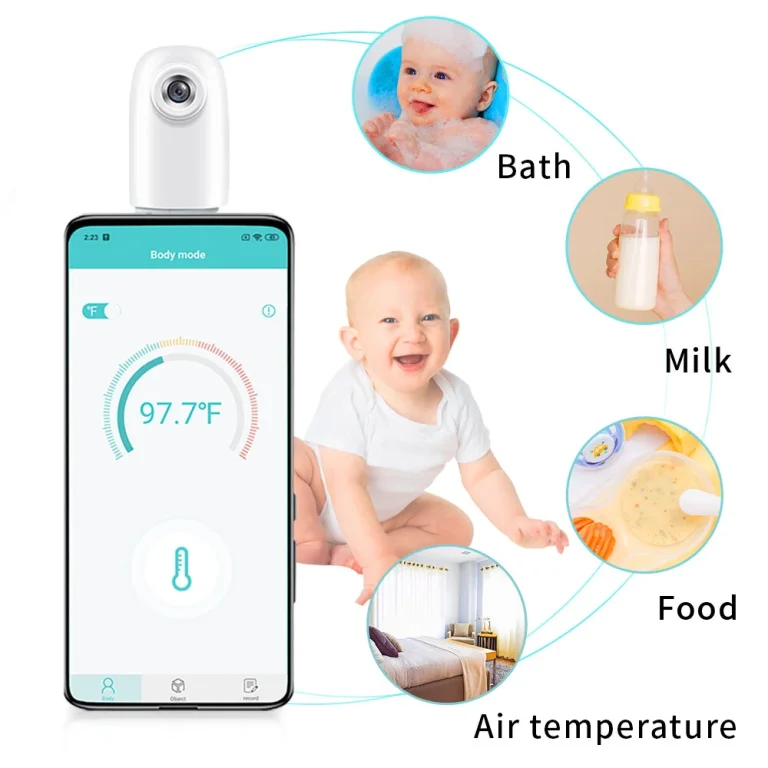 Type-C csatlakozós, érintésmentes lázmérő okos funkciókkal 7