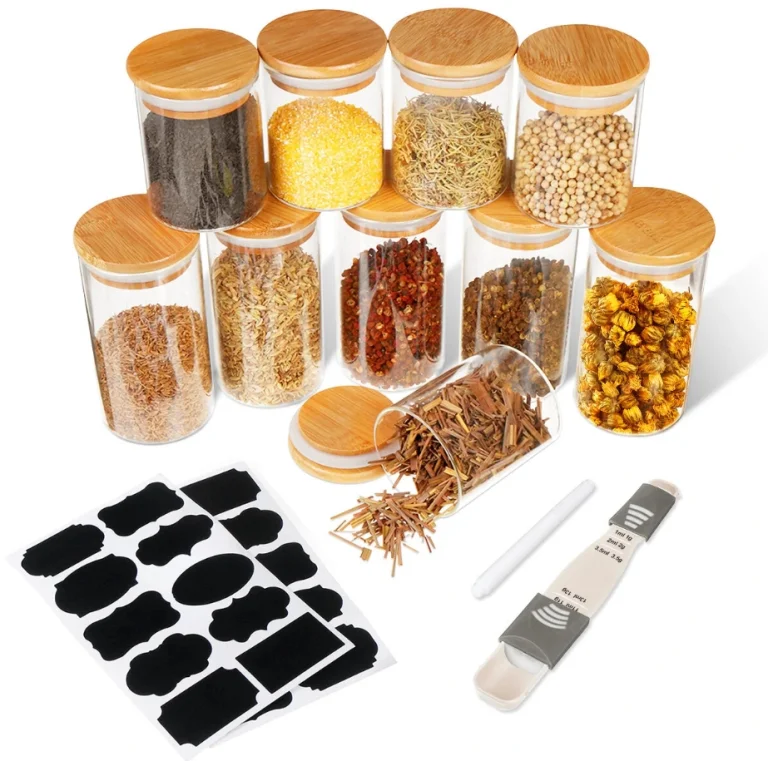 10 darab üveges tároló bambusztetővel piszok jó áron 2