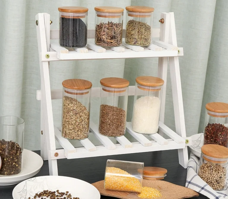 10 darab üveges tároló bambusztetővel piszok jó áron 3