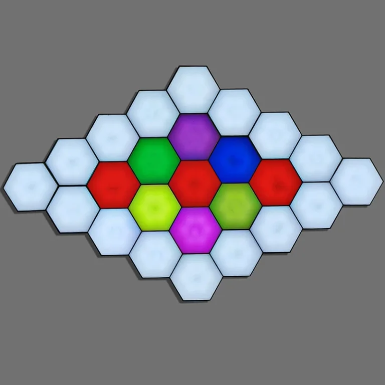 Korlátlanul bővíthető RGB-s hatszöglámpák akciósan a BG-n 6