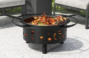 Nagy találmány a kerti mobiltűzrakó, amin grillezhetünk is