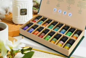 16 darabos, természetes illóolajszett díszdobozban 6100 Ft