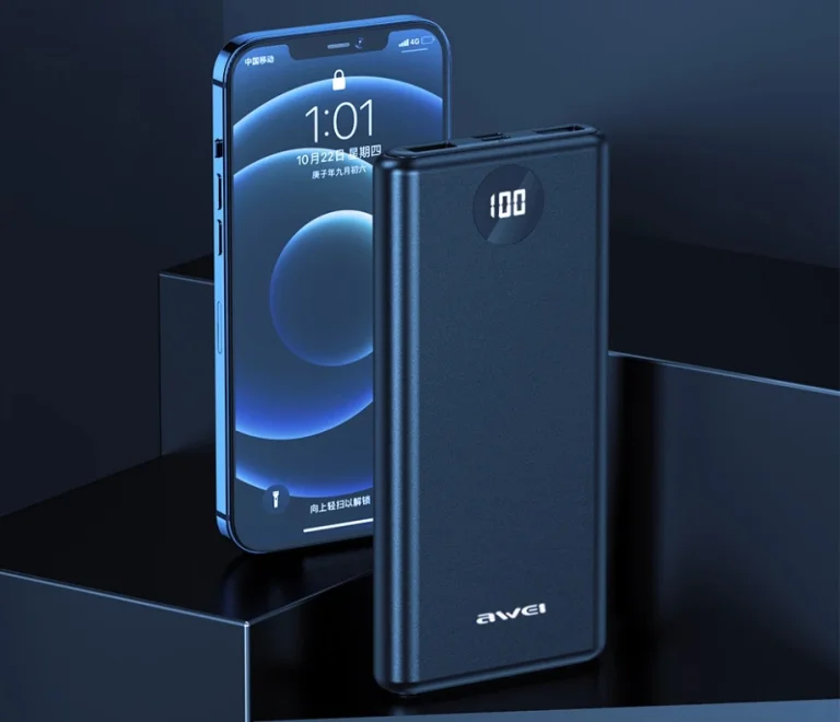 Gyorstöltős Awei power bank, sok porttal, igen olcsón 5