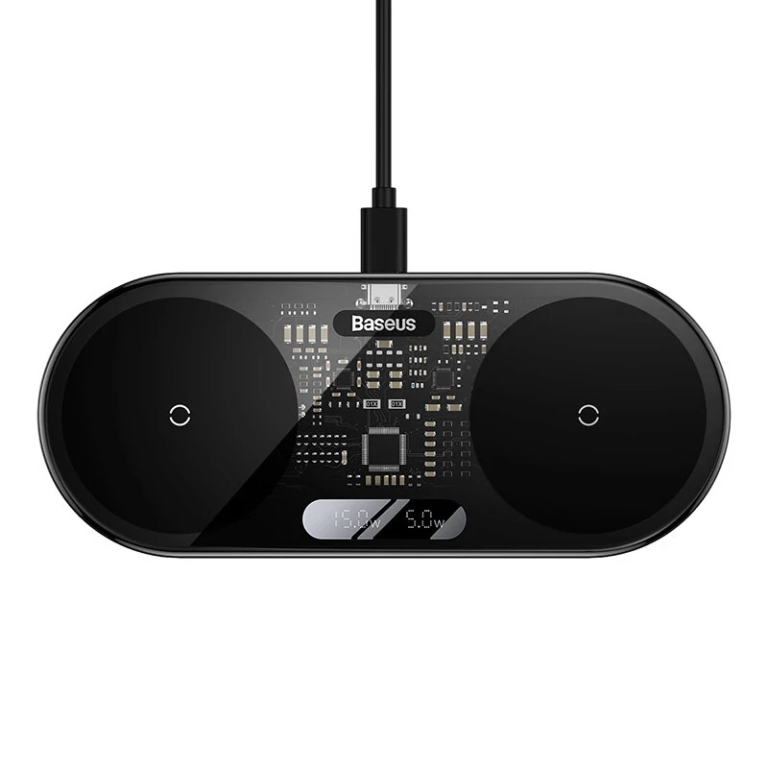 Átlátszó és dupla tekercses a Baseus legújabb Qi töltője 4