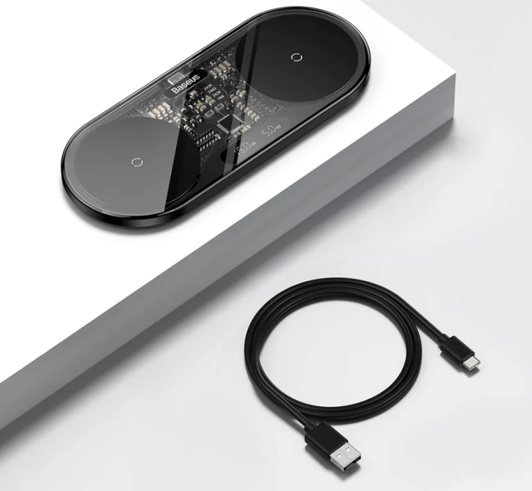 Átlátszó és dupla tekercses a Baseus legújabb Qi töltője 2