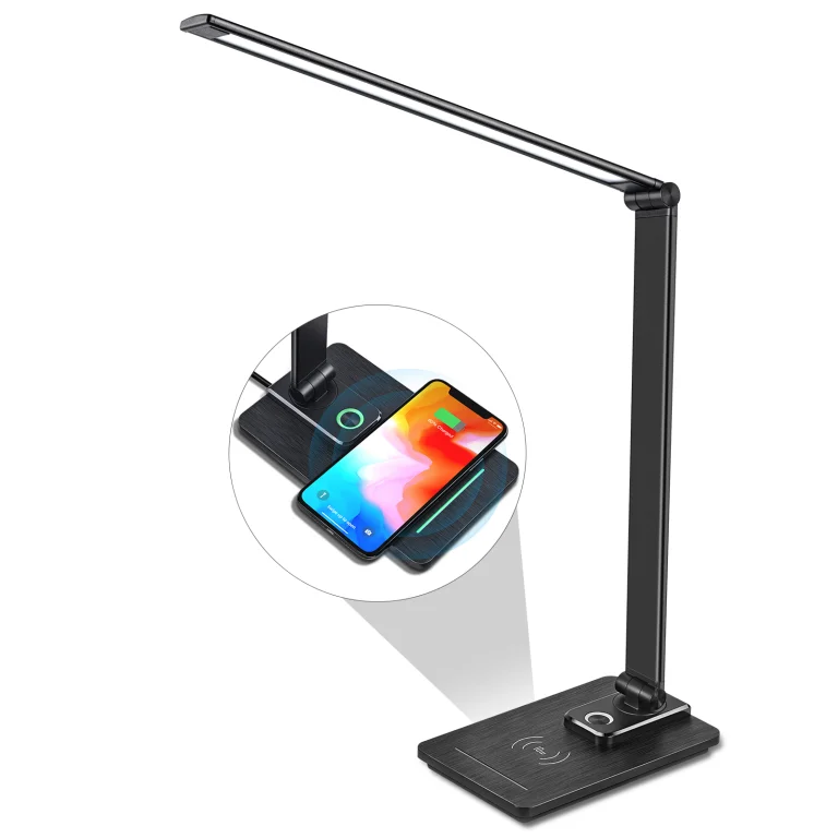 Jostic asztali LED lámpa vezeték nélküli töltővel, jó áron 3