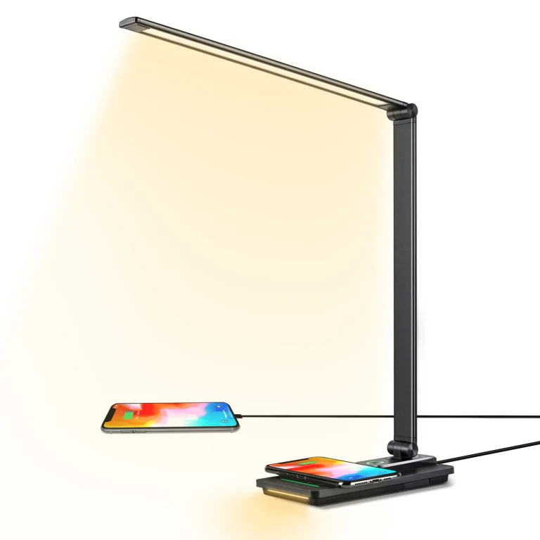 Jostic asztali LED lámpa vezeték nélküli töltővel, jó áron 4