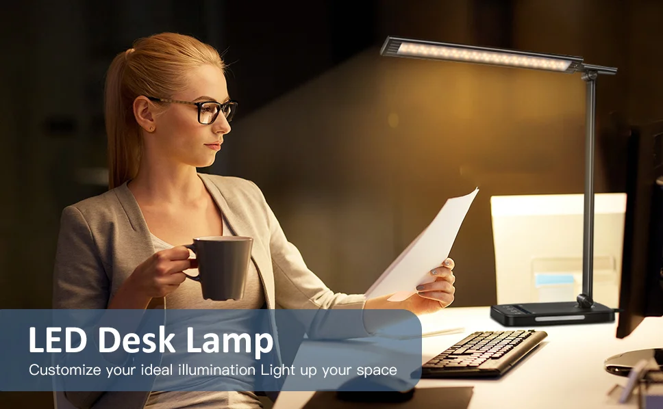 Jostic asztali LED lámpa vezeték nélküli töltővel, jó áron 1