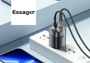 Az Essager 33 wattos töltője mutatja, hogy mennyivel tölt