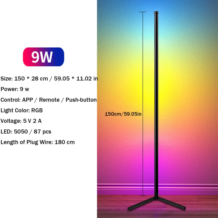Sarokba állítható, RGB-s, okos állólámpa kedvező áron 3