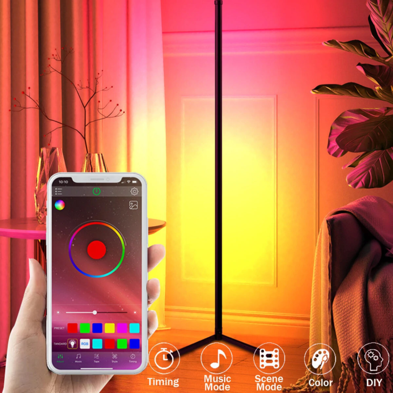 Sarokba állítható, RGB-s, okos állólámpa kedvező áron 4