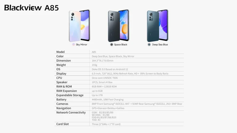 Kiderültek a Blackview A85 okostelefon részletei 5