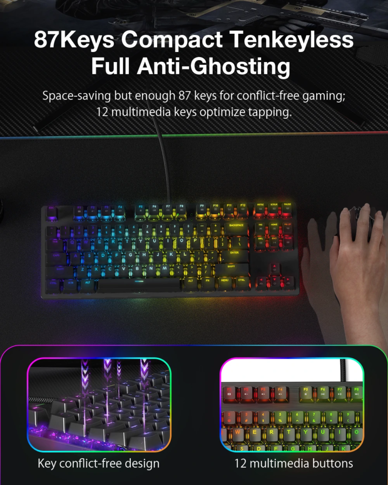 Egy tízesért vihető a BlitzWolf mechanikus billentyűzete 6