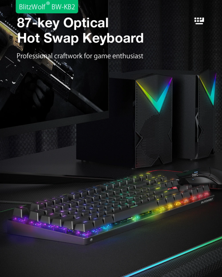 Egy tízesért vihető a BlitzWolf mechanikus billentyűzete 2