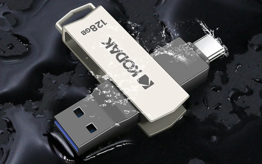 Kodak fém pendrive Type-C és hagyományos porttal 1