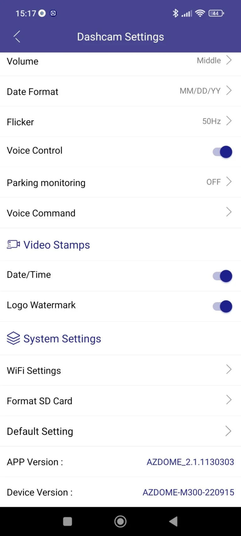 Cámara de salpicadero de coche AZDOME M300 12