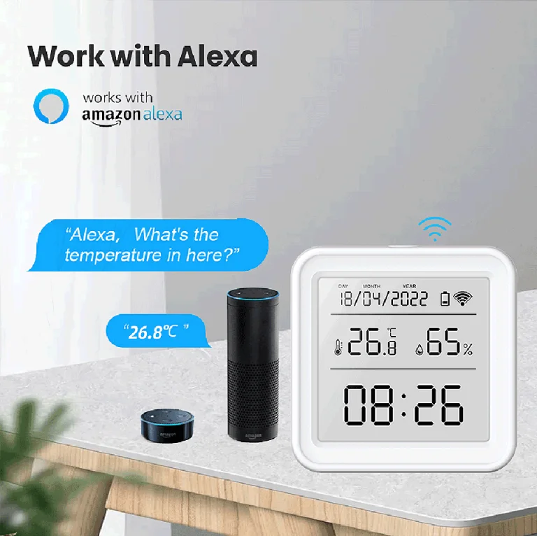An inexpensive thermometer clock that also synchronizes with a smart phone 6