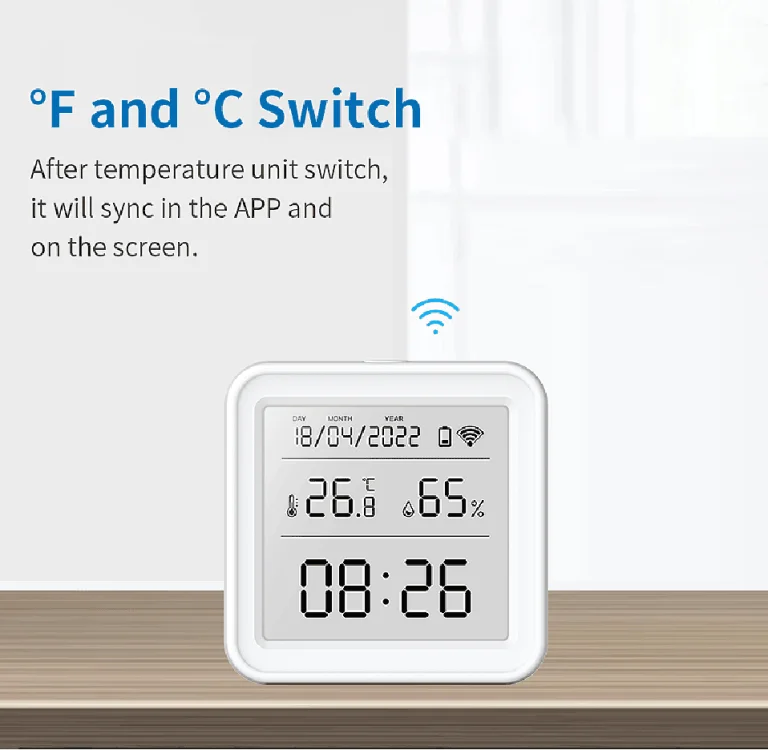 An inexpensive thermometer clock that also synchronizes with a smart phone 3