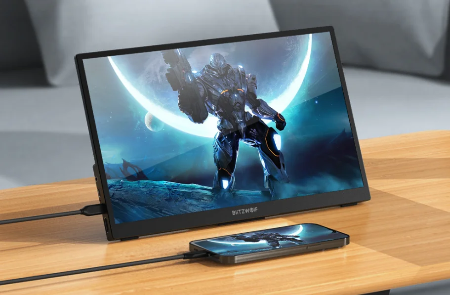 BlitzWolf BW-PCM2L hordozható monitor teszt 1