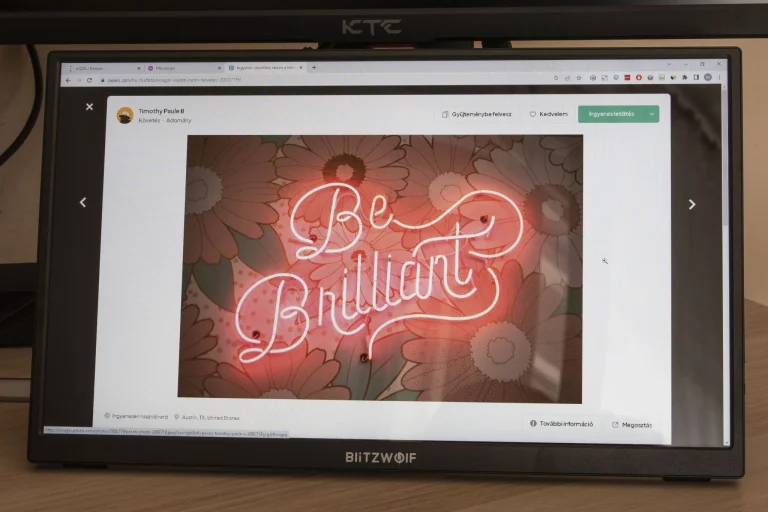 BlitzWolf BW-PCM2L hordozható monitor teszt 14