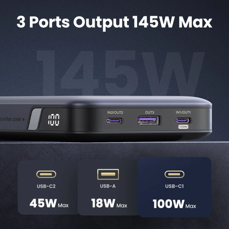 Akciós a 145 wattos Ugreen PB205 power bank 4