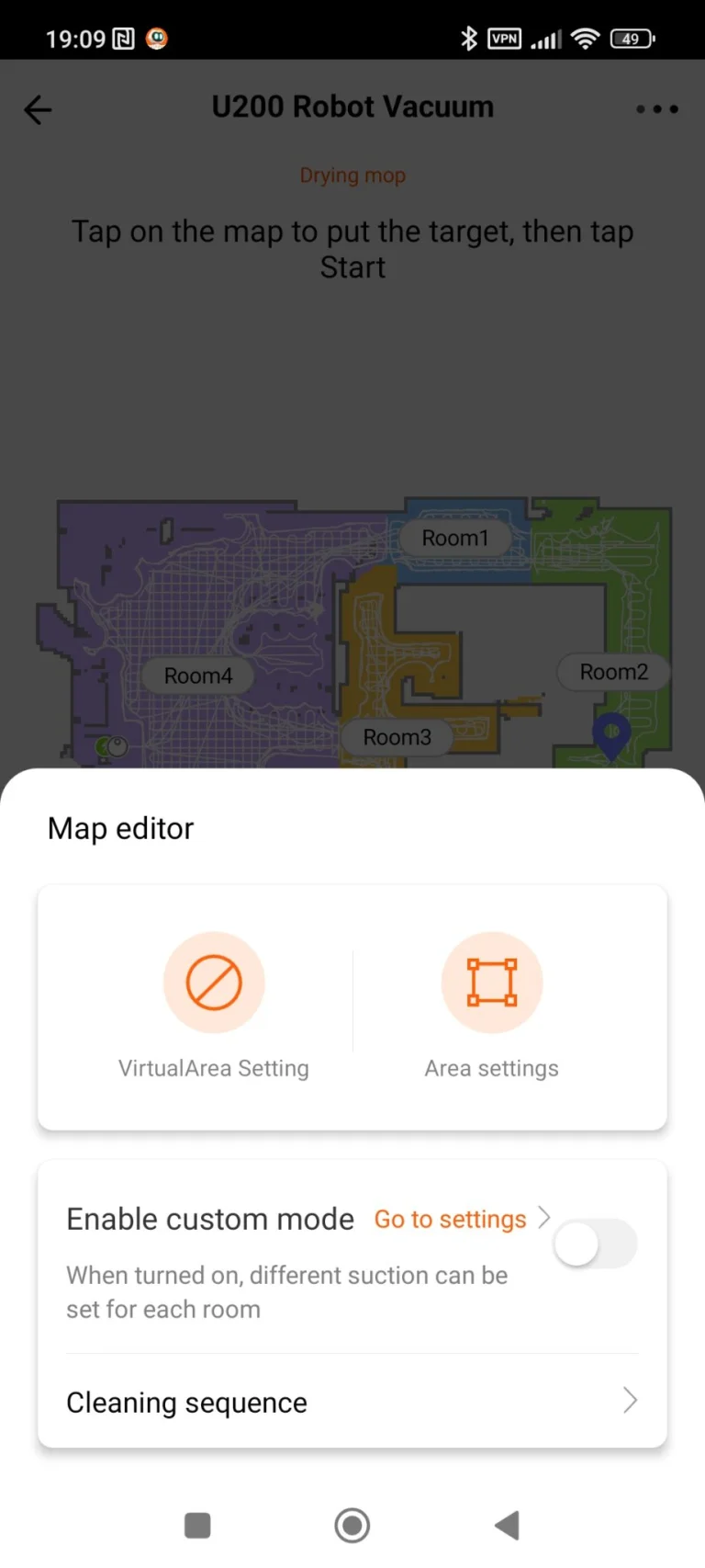 Uwant U200 önürítős robotporszívó teszt 38