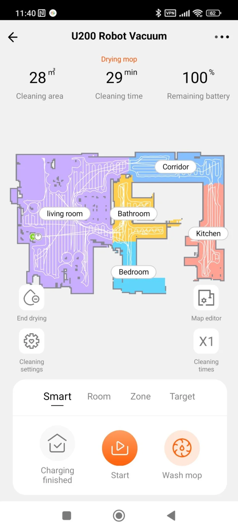 Uwant U200 önürítős robotporszívó teszt 36