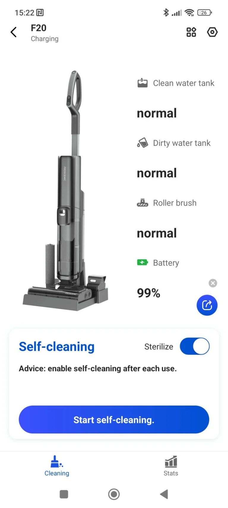 Proscenic WashVac F20 2 az 1-ben takarítógép teszt 17