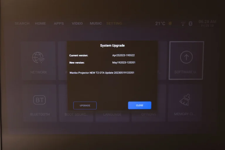 Wanbo T2 Max New projektor teszt 19