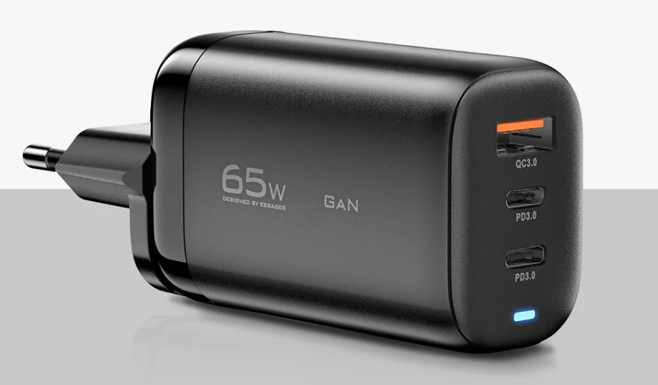 Ropiért rendelhető az Essager 65 wattos, 3 portos töltője 1