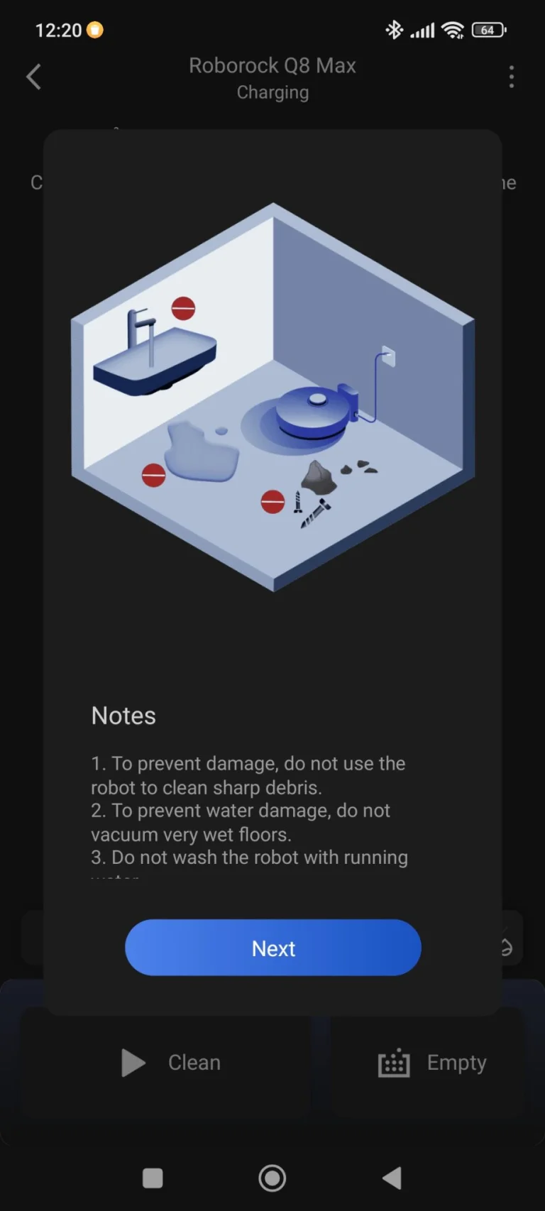 Prueba 8 del robot aspirador autovaciable Roborock Q23 Max+