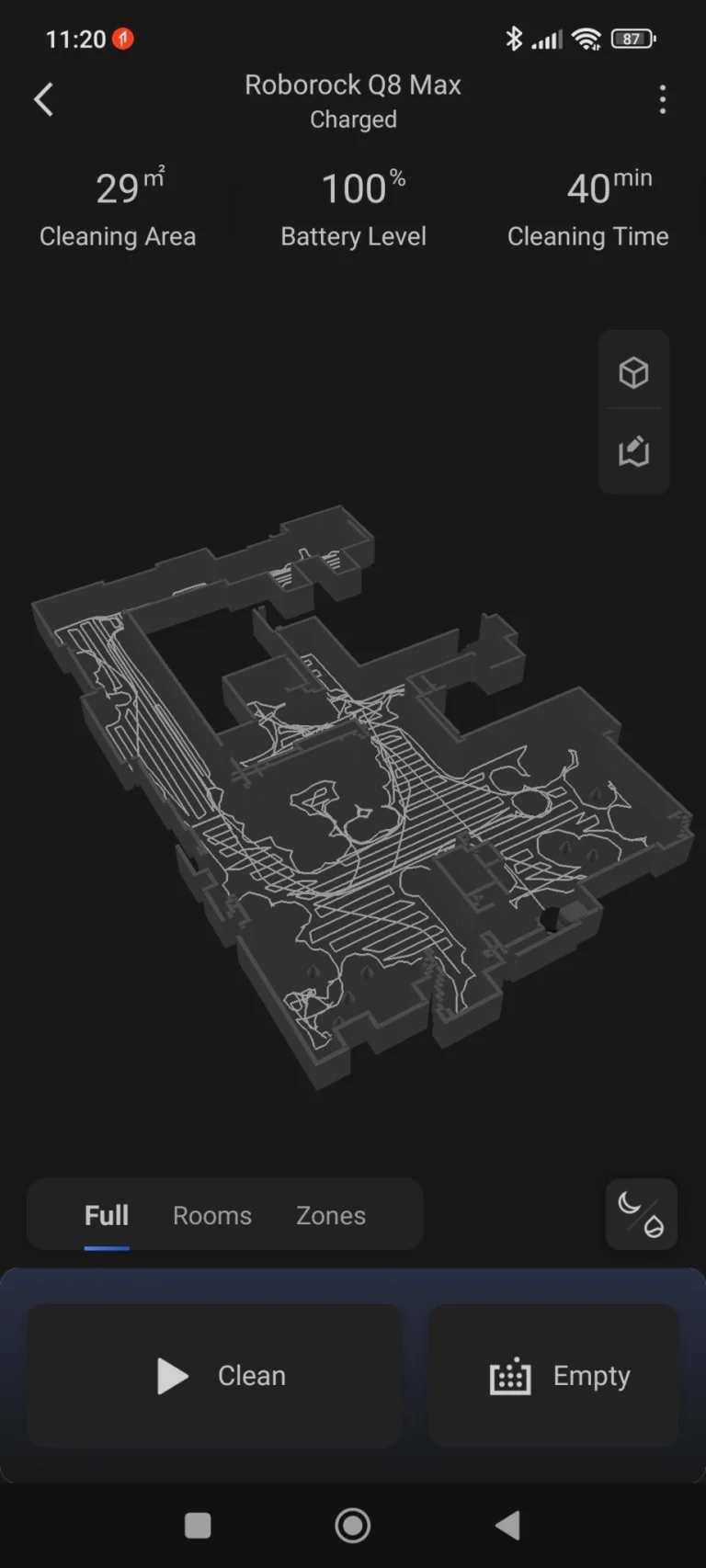 Prueba 8 del robot aspirador autovaciable Roborock Q46 Max+