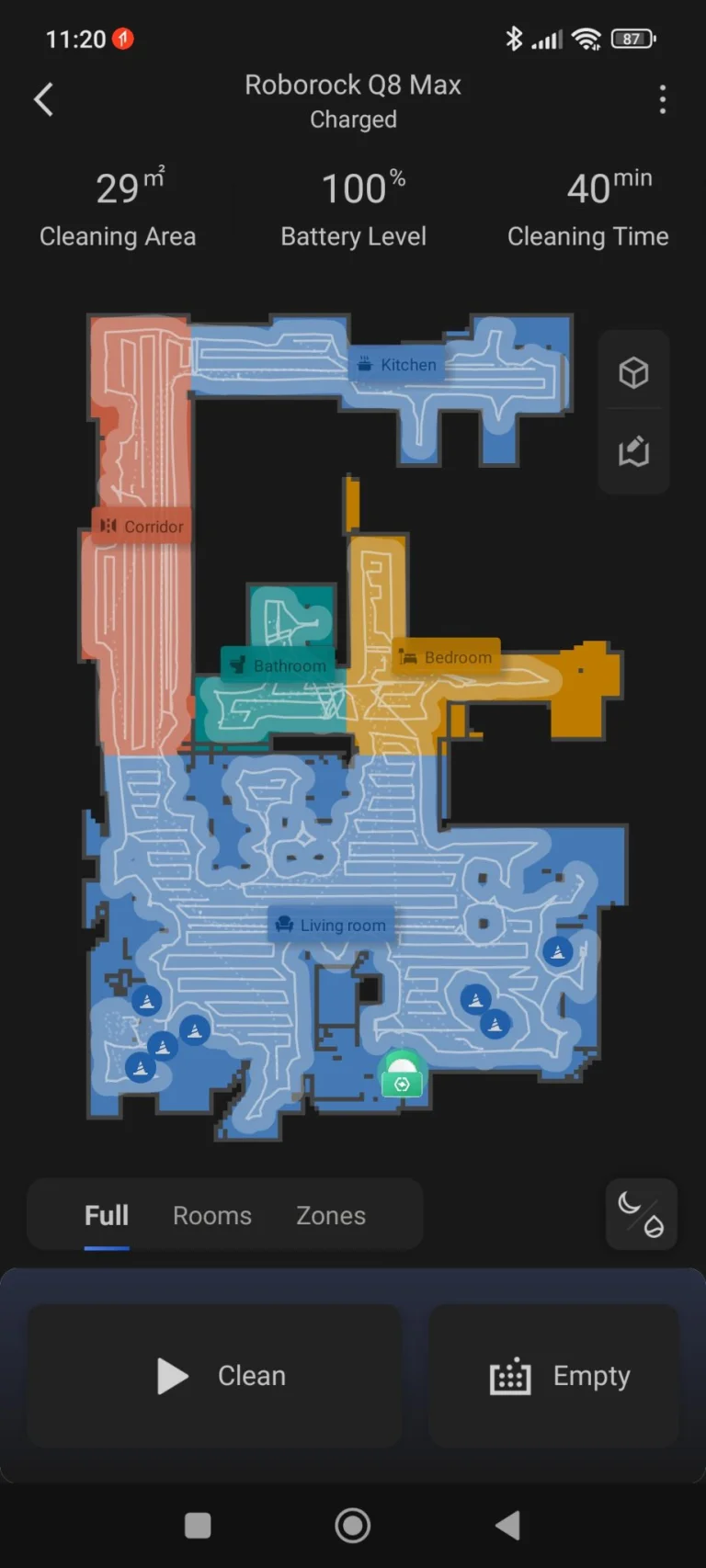 Prueba 8 del robot aspirador autovaciable Roborock Q40 Max+