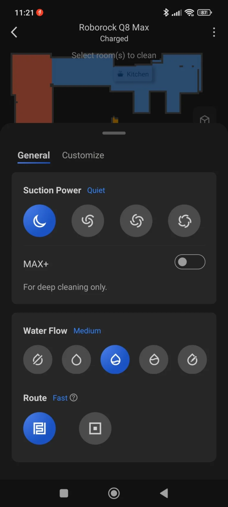 Prueba 8 del robot aspirador autovaciable Roborock Q26 Max+