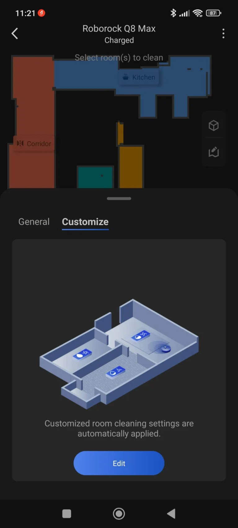 Prueba 8 del robot aspirador autovaciable Roborock Q27 Max+