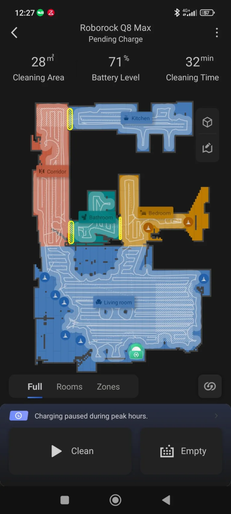 Prueba 8 del robot aspirador autovaciable Roborock Q43 Max+