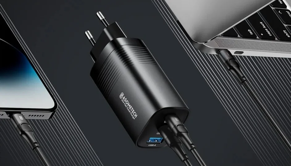 Asometech töltő és USB-vel szerelt elosztó Aliexpressen 1