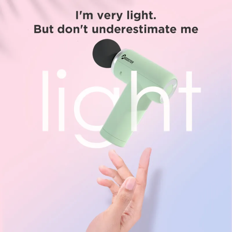 Ezt a kicsi Booster masszázspisztolyt könnyű használni 4