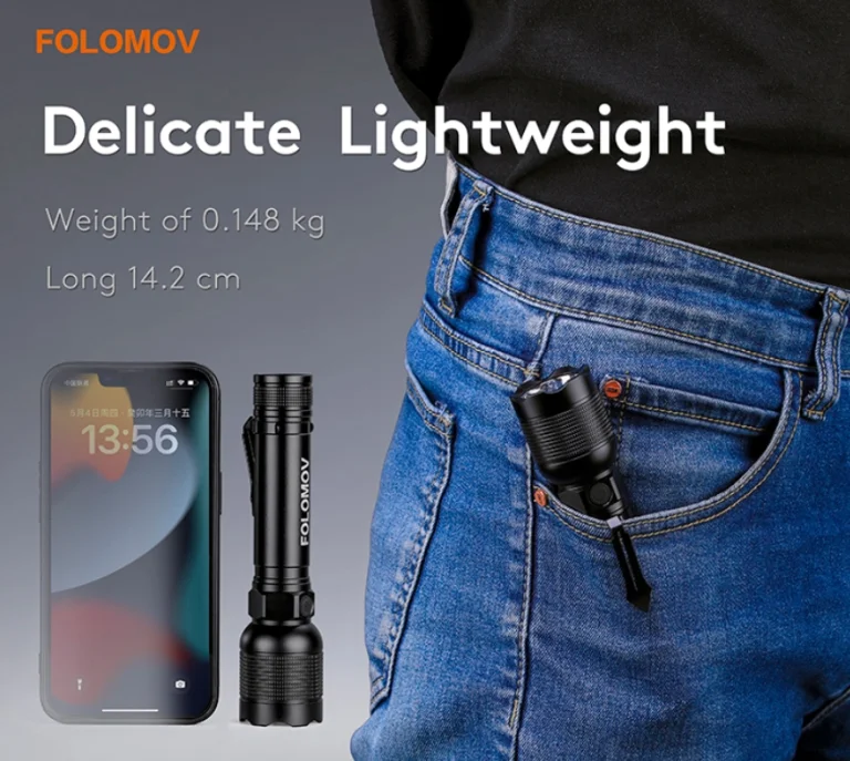 Jó áron az 1000 lumenes Folomov zseblámpa 8