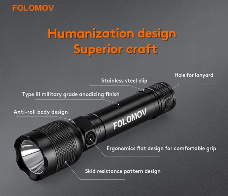Jó áron az 1000 lumenes Folomov zseblámpa 9
