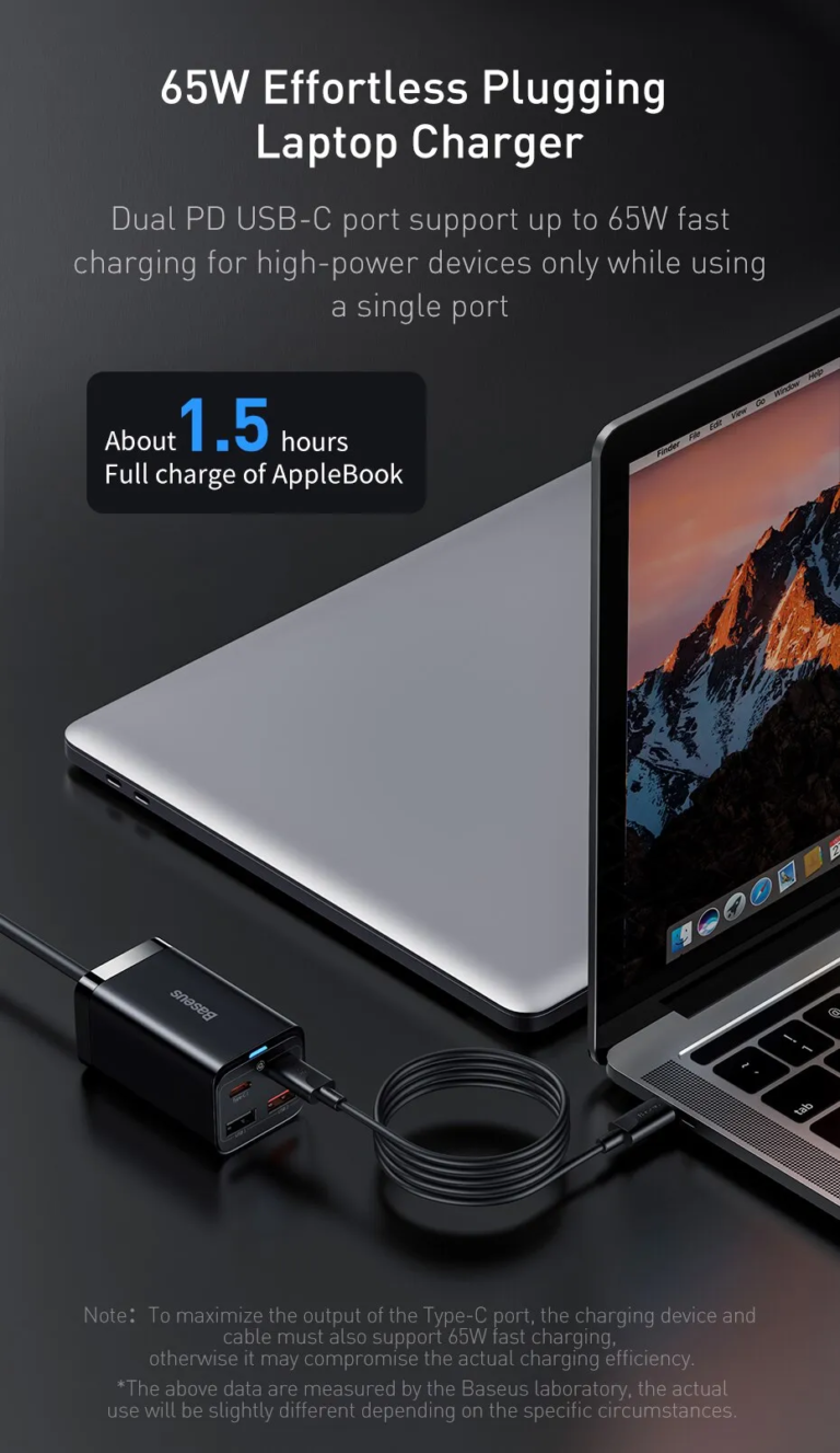 Baseus asztali töltő, amivel laptop is tölthető 7