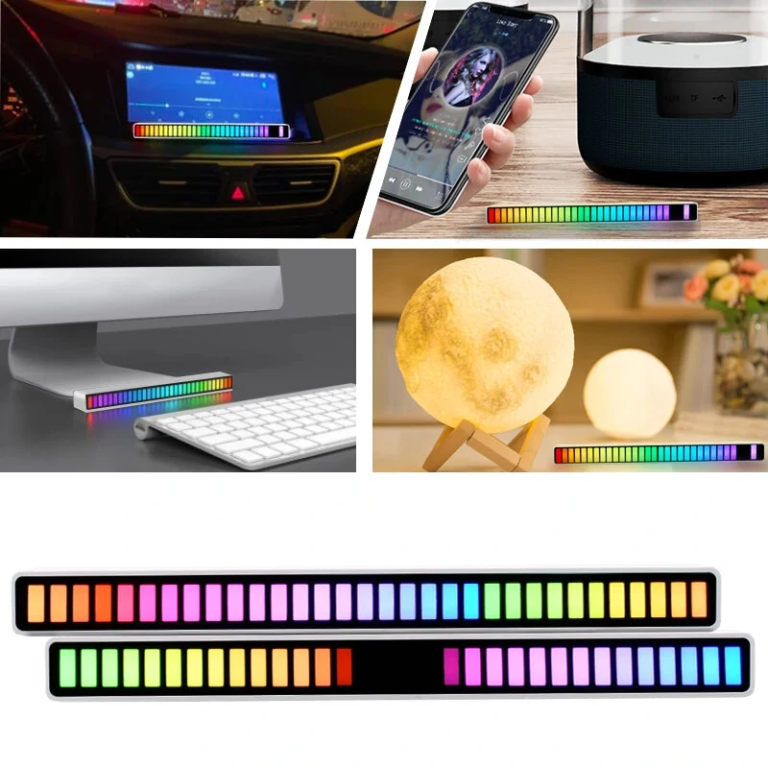 RGB hangvezérlős hangulatlámpa pár dolcsiért 9