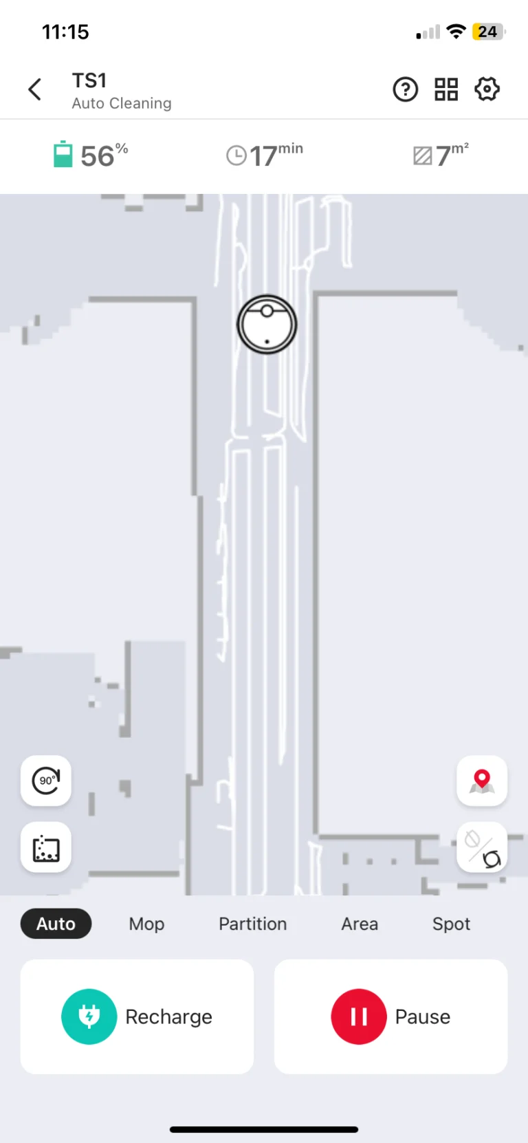 Ultenic TS1 önürítős robotporszívó teszt 30