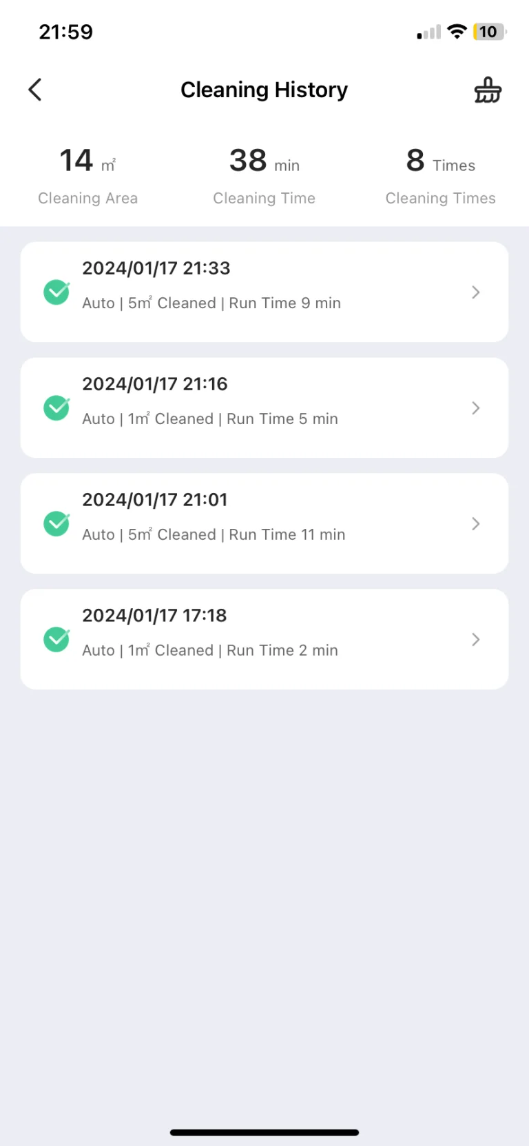 Ultenic TS1 önürítős robotporszívó teszt 39