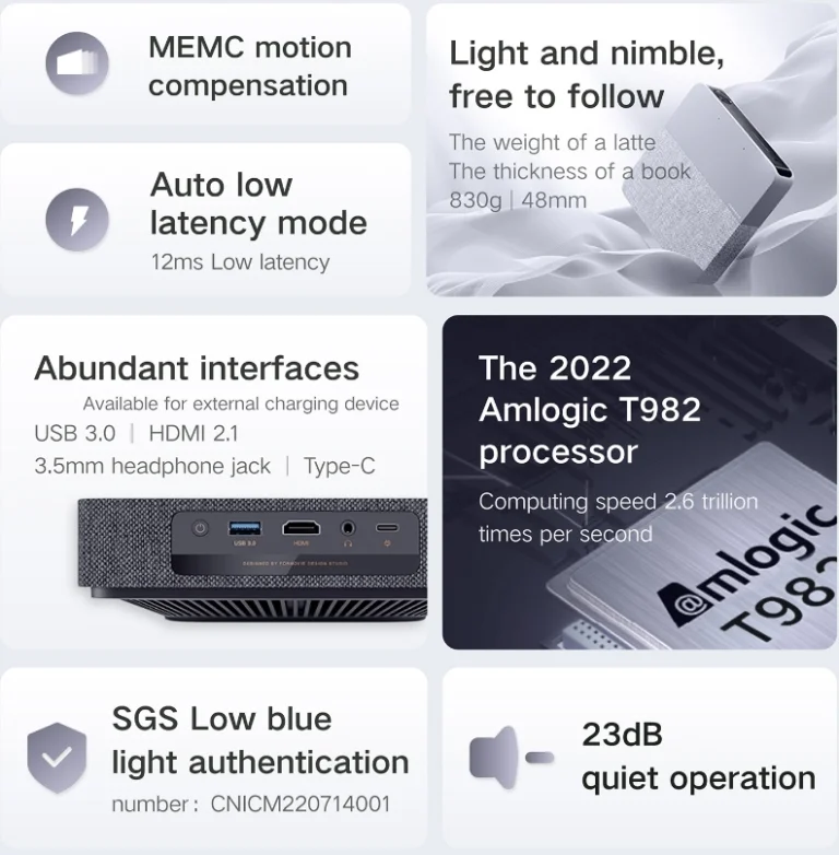 Kicsi, de nagy fényerejű a Fengmi S5 lézerprojektor 6