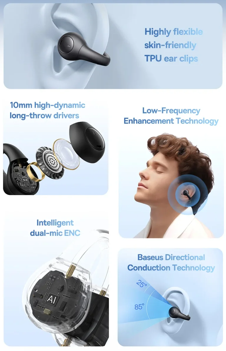 Különleges akasztós TWS fülhallgatót villantott a Baseus 3