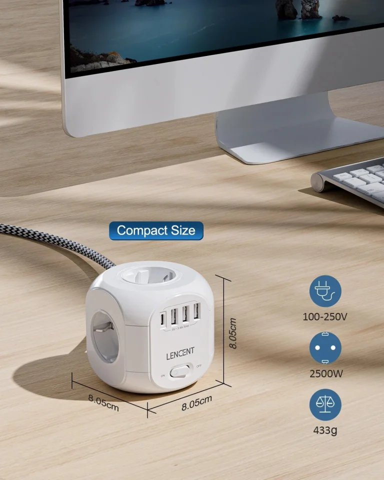Lencent kockaelosztó több USB porttal felszerelve 5
