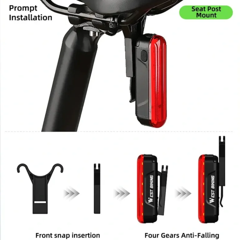 Tekerj biztonságosan fékérzékelő hátsó biciklilámpával 8